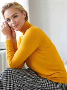 Button Roll Neck Sweater