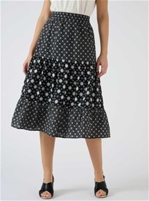 Mix Print Skirt