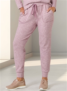 Rib Fluffy Knit Sweatpants