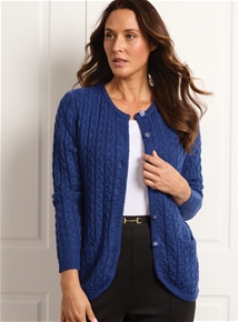 Thermal Cable Knit Cardigan